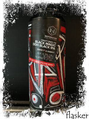 Browar Nepomucen - CRAZY LINES #16, BLACK MAGIC, DDH Black IPA, 6,9 % 500ml (банка)