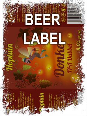 Beerlabel: Hoptuin Donker IPA Dubbel 8 (5 одиниць одного виду)