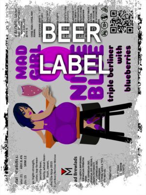 Beerlabel: Mad Girl Nine Blue (5 одиниць одного виду)