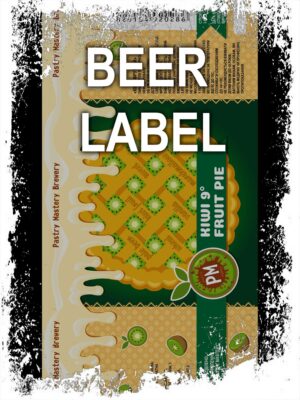 Beerlabel:  PM Kiwi Fruit Pie 9 (5 одиниць одного виду)