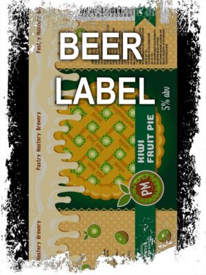 Beerlabel:  PM Kiwi Fruit Pie 5 (5 одиниць одного виду)