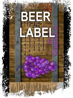 Beerlabel: pH Rode Druiven 6 (5 одиниць одного виду)