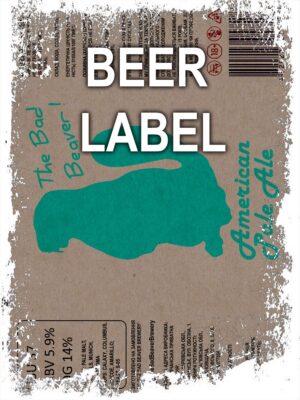 Beerlabel (#150623): The Bad Beaver! APA (5 одиниць одного виду)