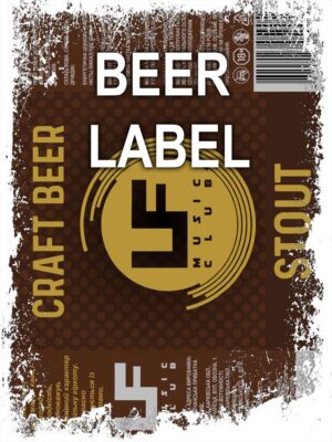 Beerlabel (#150623): Craft Beer Stout LF music club (5 одиниць одного виду)