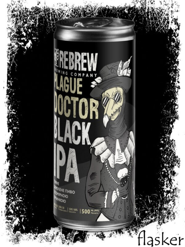 REBREW Plague Doctor Black IPA 6.2% 500ml