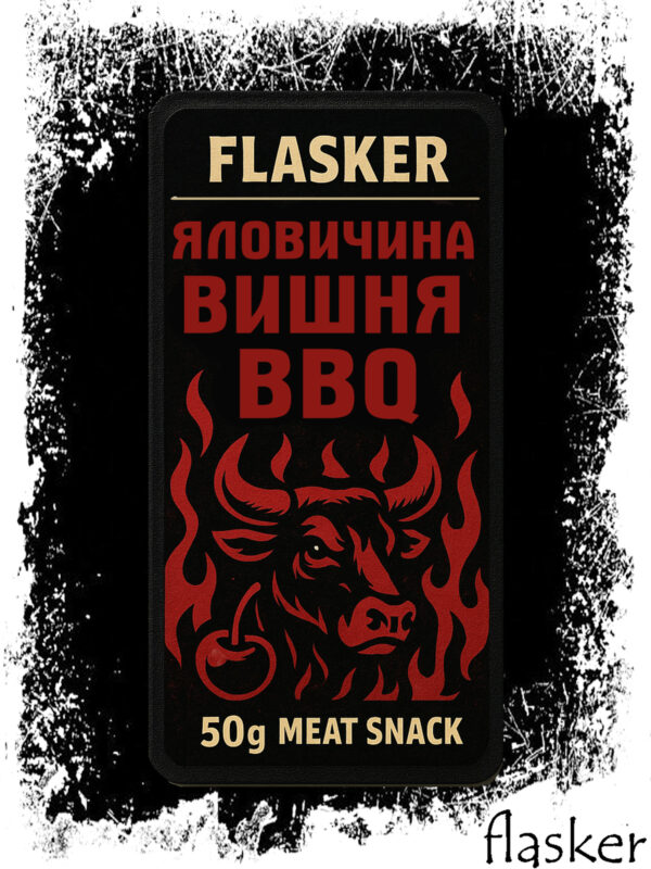 Flasker Джерки: Яловичина-Вишня-Барбекю 50г