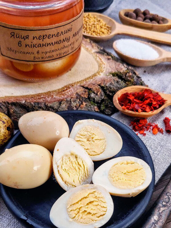 ШКВАРКА  Перепелині яйця в пікантному маринаді 200 мл - Зображення 2